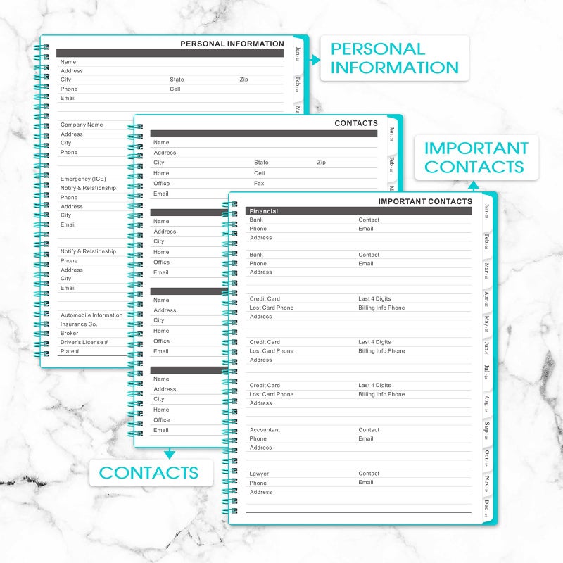 Coboll Monthly Planner 2024-2026 - Planner 2024-2026, 9'' x 11'', 24 Months Planner 2024-2025 from JUL. 2024 to JUN. 2026, Monthly Calendar Planner With Inner Pocket - Image 5